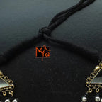 Three Layer Dual Tone Mirrorwork Necklace