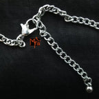 Six Layer Beaded Necklace with Hanging Charms : Red