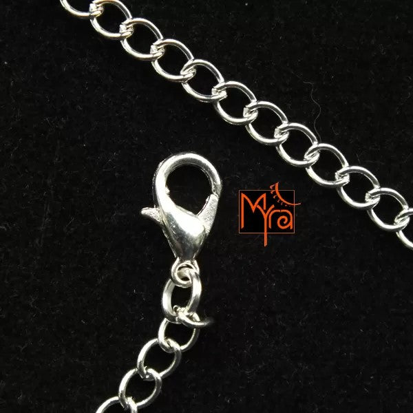 Rose Pattern Metal Choker : Silver