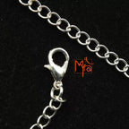 Rose Pattern Metal Choker : Silver