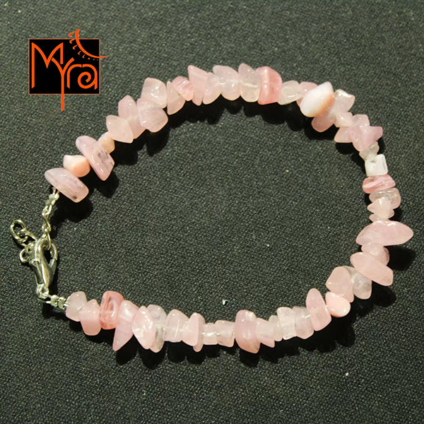 Light Pink Uncut Stone Bracelet