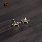 Silver Reptile Stud Earrings