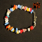 Multimulticolor Uncut Stone Bracelet