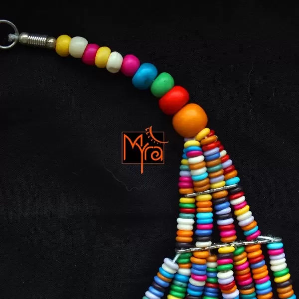 Ten Layer Multicolor Beaded Necklace