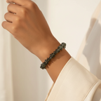 Translucent Black Uncut Stone Bracelet