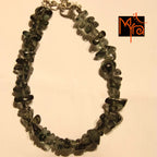 Translucent Black Uncut Stone Bracelet