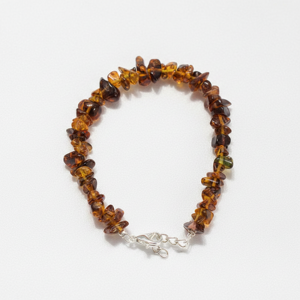 Amber Uncut Stone Bracelet