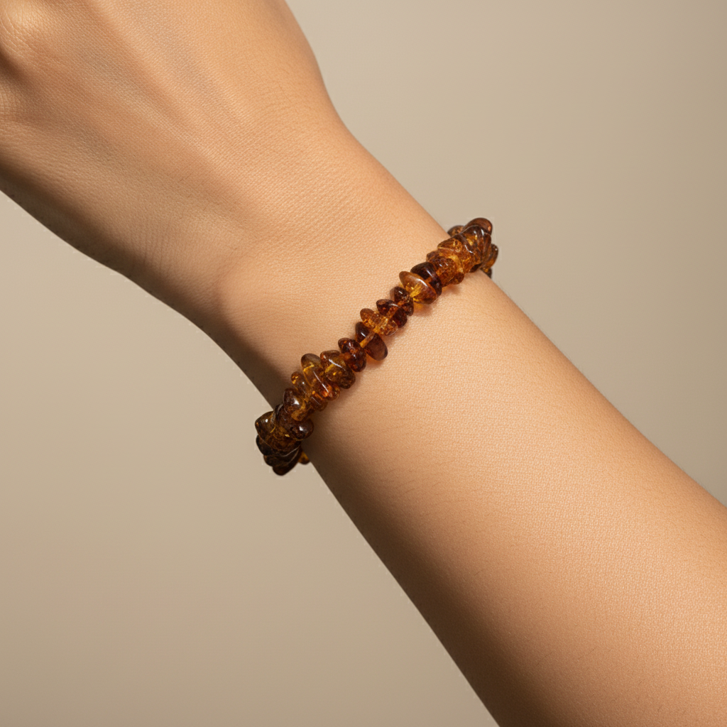Amber Uncut Stone Bracelet