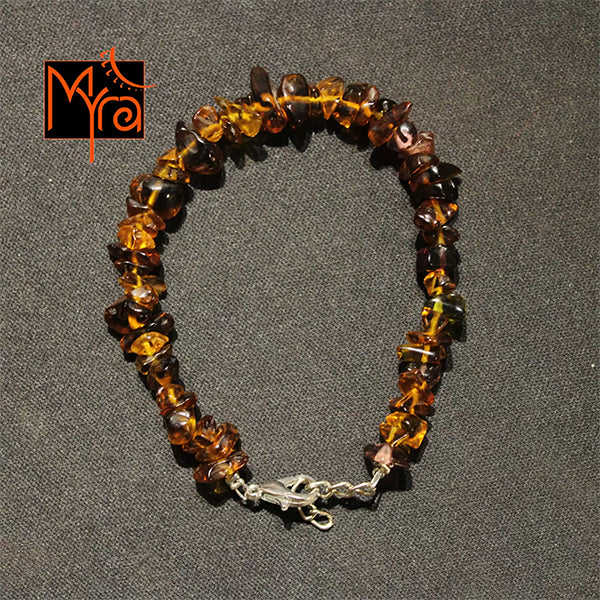 Amber Uncut Stone Bracelet