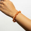 Light Orange Uncut Stone Bracelet