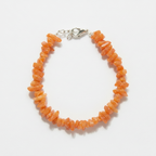 Light Orange Uncut Stone Bracelet