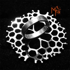 Abtract Pattern Netted Cocktail Ring