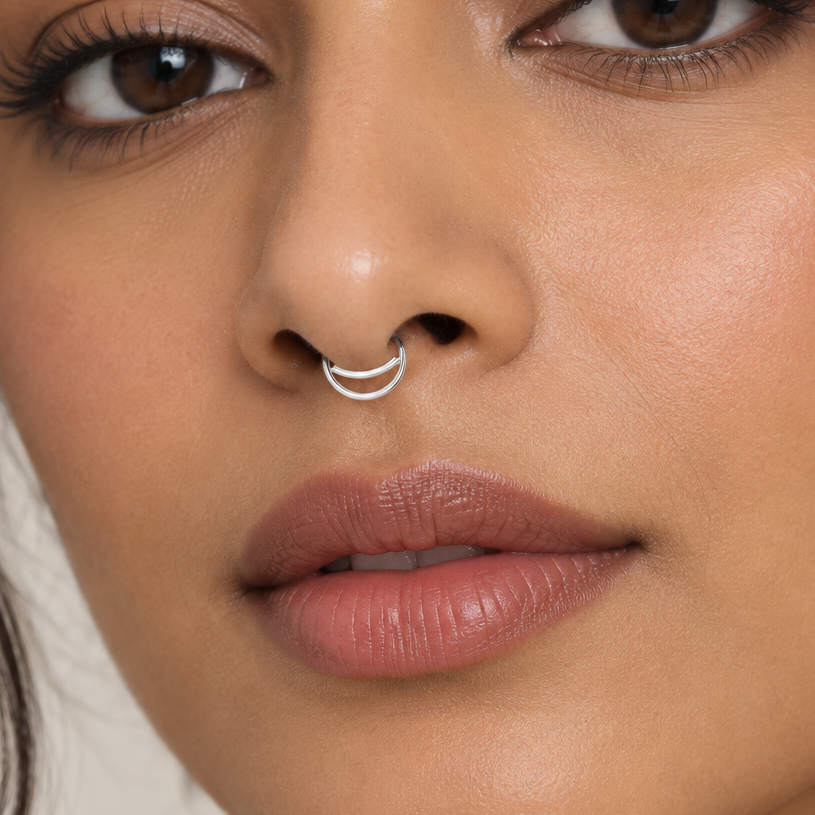 Lunar Eclipse - Statement Hanging Real Septum Ring