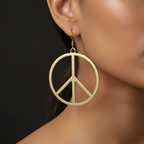 Golden Peace | Brass Earrings