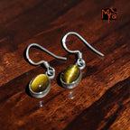 Silver Tiger's Eye Earrings
