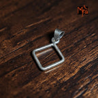 Buy silver geometric rhombus pendant India MYRA