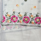 Hand Embroidered White Stole