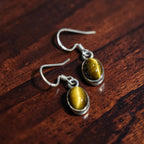 Silver Tiger's Eye Earrings
