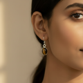 Silver Tiger's Eye Earrings