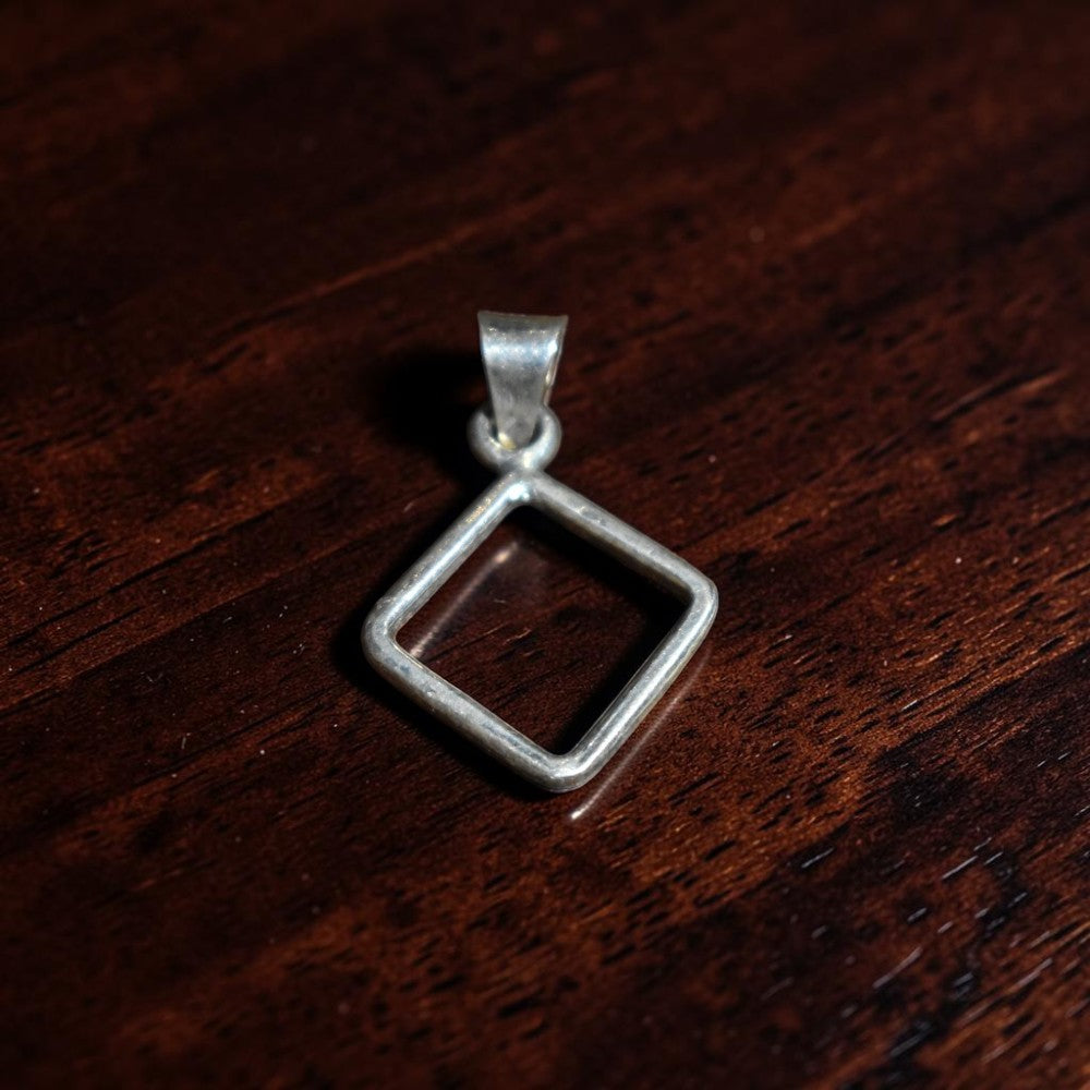 Geometric Silver Rhombus Pendant 92.5 sterling silver MYRA
