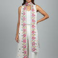 Hand Embroidered White Stole
