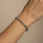Rose Charm Metal Bracelet