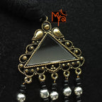 Three Layer Dual Tone Mirrorwork Necklace