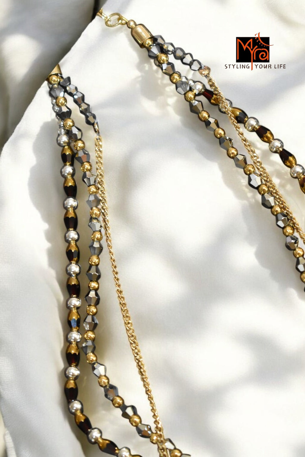 Golden Bead Chain Necklace – German Silver Layered Necklace