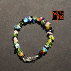 Translucent Multicolor Uncut Stone Bracelet