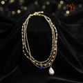 Golden Bead Chain Necklace – German Silver Layered Necklace