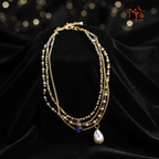 Golden Bead Chain Necklace – German Silver Layered Necklace
