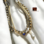 Golden Bead Chain Necklace – German Silver Layered Necklace