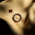 Twin Ties Clip-On Septum Ring 92.5 sterling silver no piercing MYRA