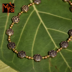 Abstract Golden Charm Anklet