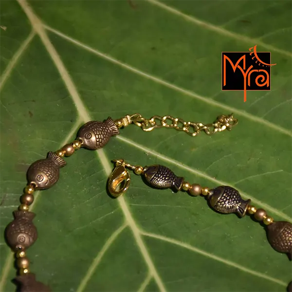 Fish Charm Golden Anklet