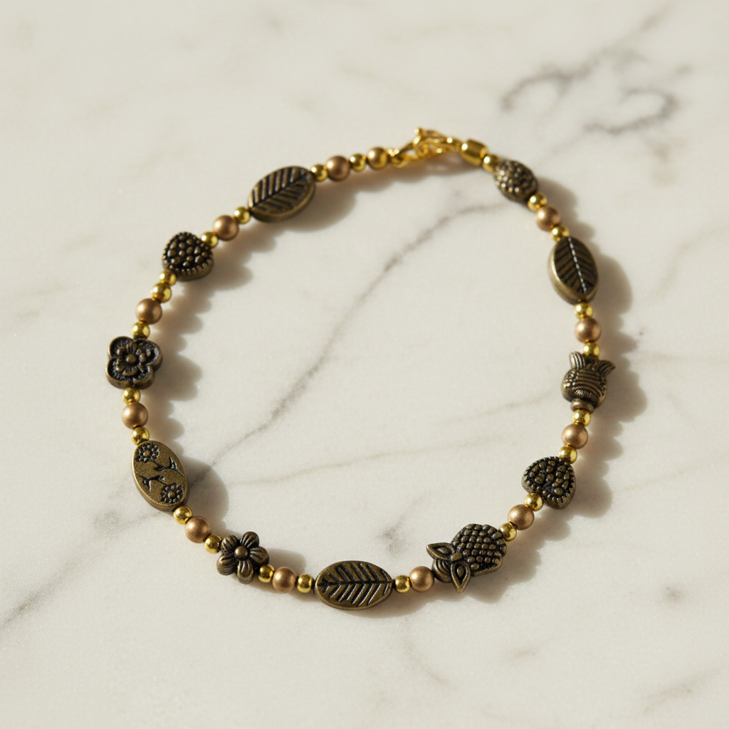 Mixed Golden Charms Anklet