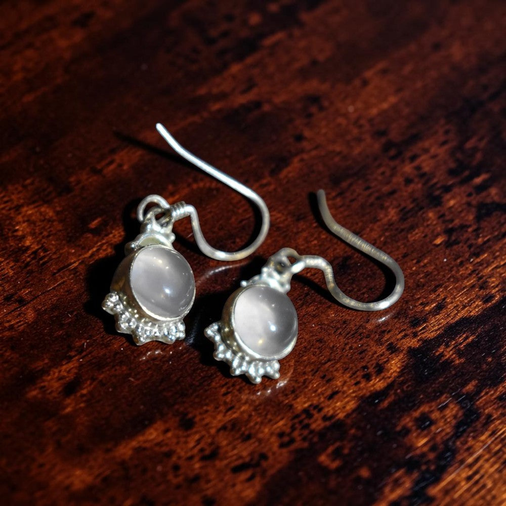 Silver Moonstone Earrings