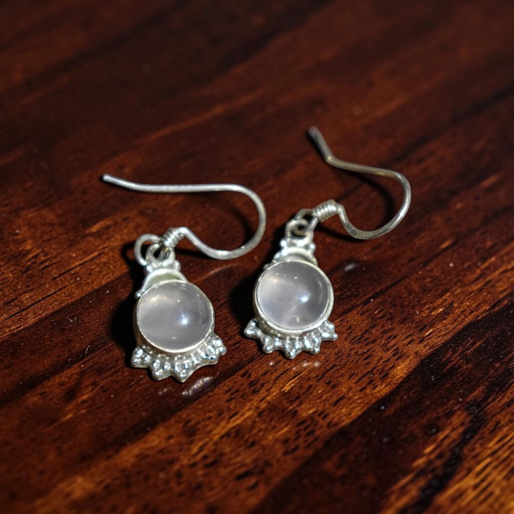 Silver Moonstone Earrings
