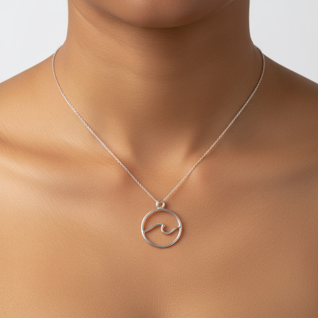 Minimal Wave Silver Pendant