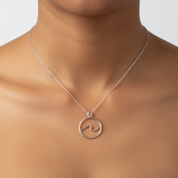 Minimal Wave Silver Pendant