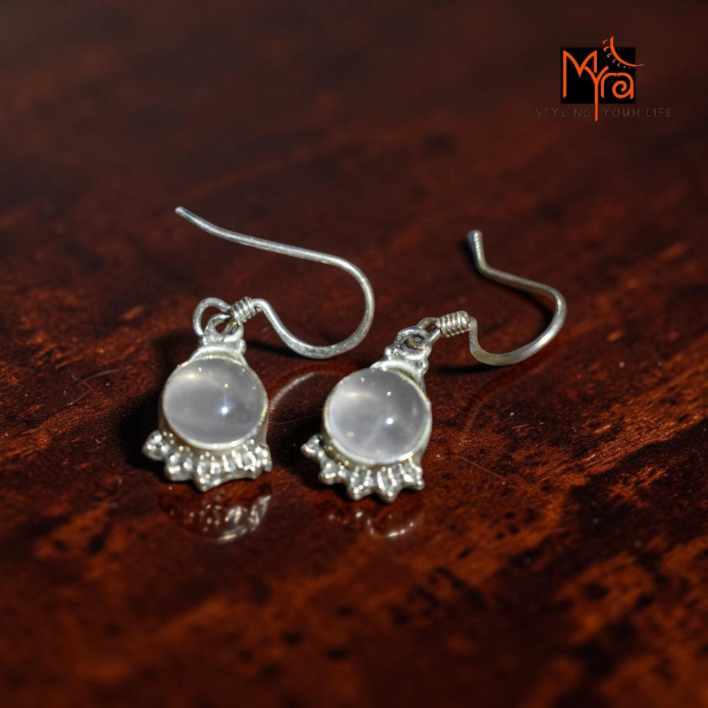 Silver Moonstone Earrings