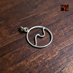 Buy minimal wave silver pendant India MYRA