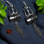 Chain Enhanced Dumroo Earrings
