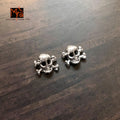 Silver Caution Stud Earrings