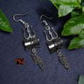 Chain Enhanced Dumroo Earrings