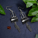 Chain Enhanced Dumroo Earrings