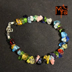 Translucent Multicolor Uncut Stone Bracelet