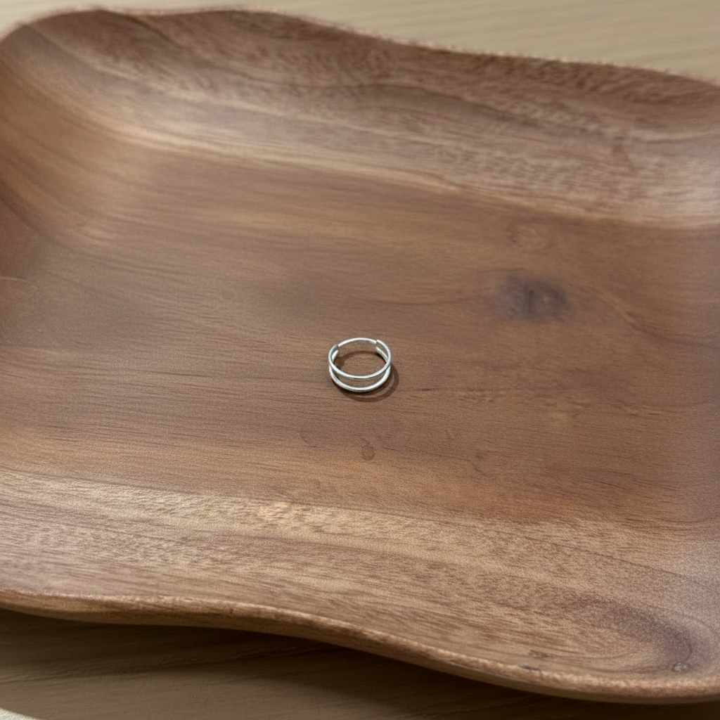 Twin Orbit Nose Ring (silver polished)