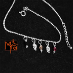 Chain Anklet with Stone Danglers