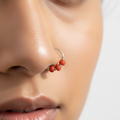 Crimson Bloom Nose Ring